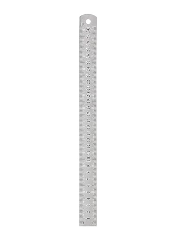 

Generic 30cm Metal Ruler, Silver