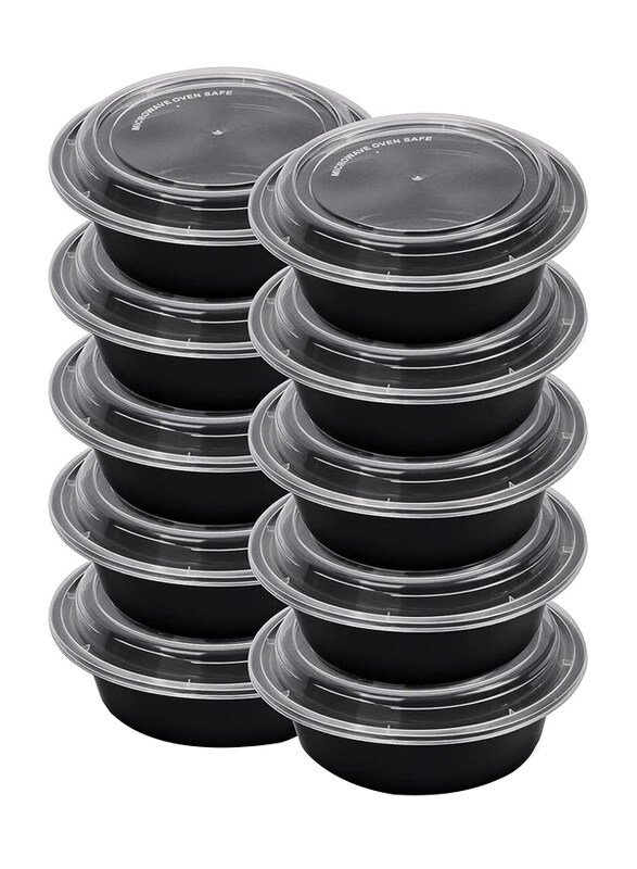 

Hte RO32 Disposable Microwave Container with Lid, 25 Pieces, Black