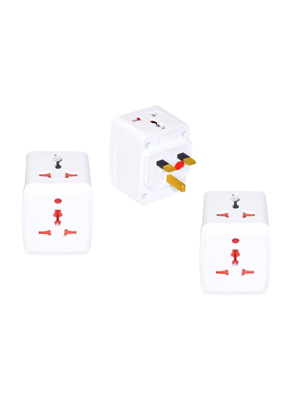 

HTE 13Amp Top Multi Plug Traveler Adapter, 3 Pieces, White