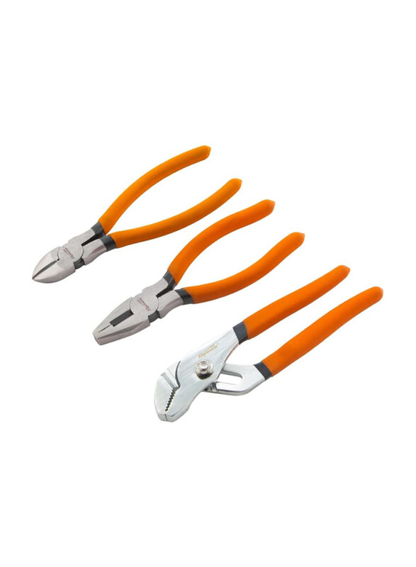 

Generic 3 Piece Side Cutting, Pipe, Normal Pliers Kit, 13545, Yellow