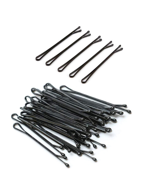 

Generic 5.5cm Shaped Hair Styling Bobby Pin Set for All Hair Types, 100 Pieces, Black