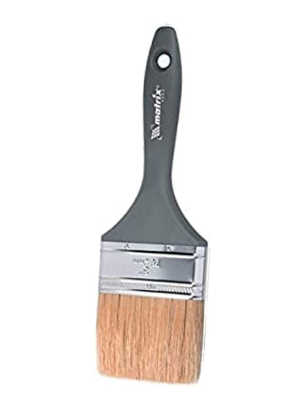

Mtx 2-inch Flat Brush Euro with Natural Bristle & Plastic Handle, Brown/Black