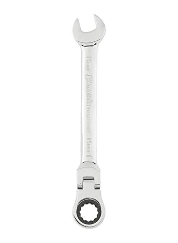 

Matrix 14mm CrV Hinge Mirror Chrome Combination Ratchet Wrench, Silver