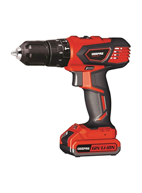 

Geepas Cordless Lithium Hammer Drill, GPD1220C, Red