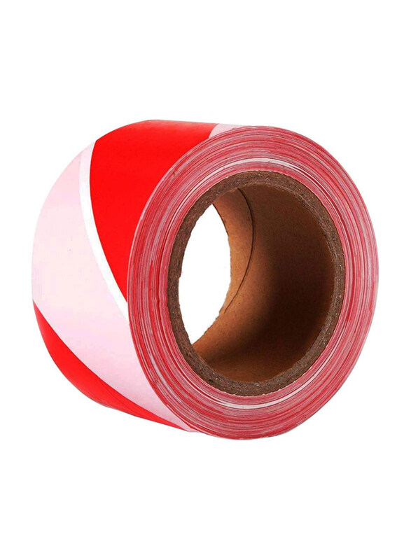 

TopSoon 7cm x 200m Roll Non Adhesive Safety Warning Tape, Red/White