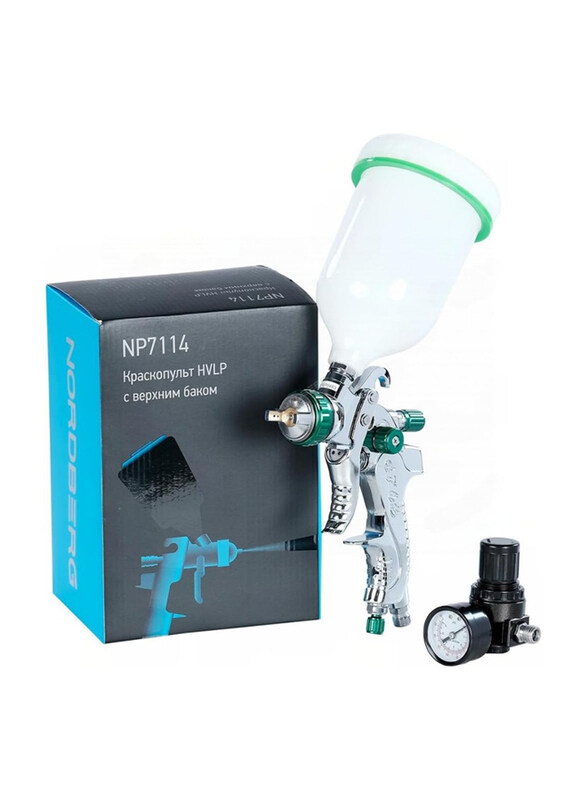 

Nordberg HVLP Spray Gun with Top Tank, 1.4 mm Nozzle, NP7114, Multicolour