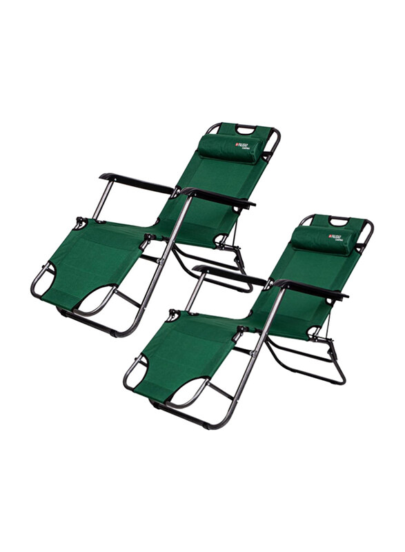 

Hte 2-Pieces Foldable Garden Camping Outdoor Chairs, 695878, Green