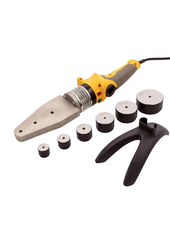 

Denzel Plastic Pipe Welding Machine with Set of Nozzles, 2000W, 300 Degrees, 20-63 mm, DWP-2000, Multicolour
