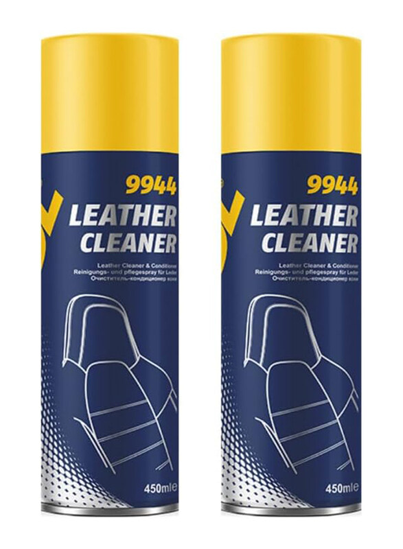 

Mannol 2-Piece 450ml 9944 Germany Leather Cleaner Spray, Blue/Yellow