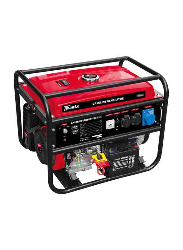 

MTX 230V Gasoline Power Generator, BS-5500E, Red/Black