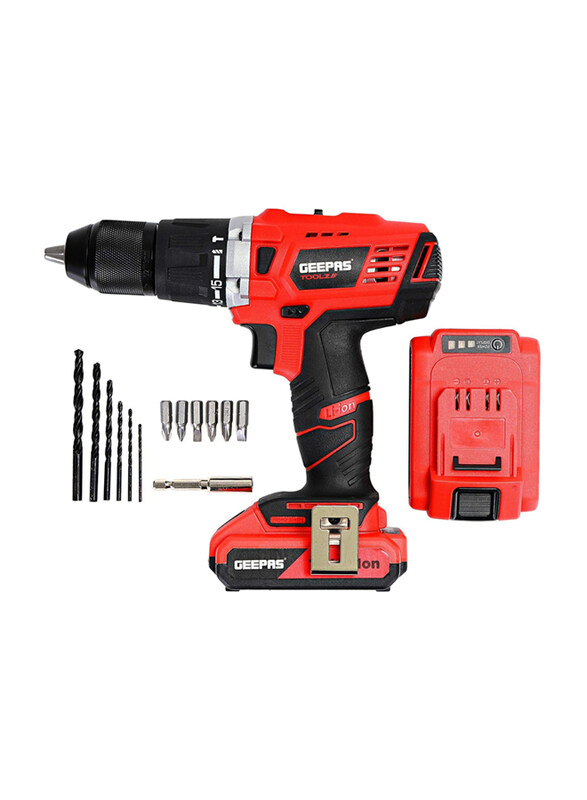 

Geepas Percussion Drill, 13mm, 18V, GPD1820C, Multicolour