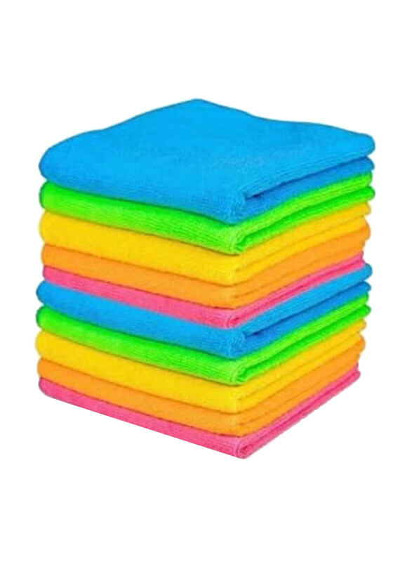 

Epsilon 10-Piece HTE Car Soft Microfiber Accessories Cleaning Cloth, EPS1261, Multicolour