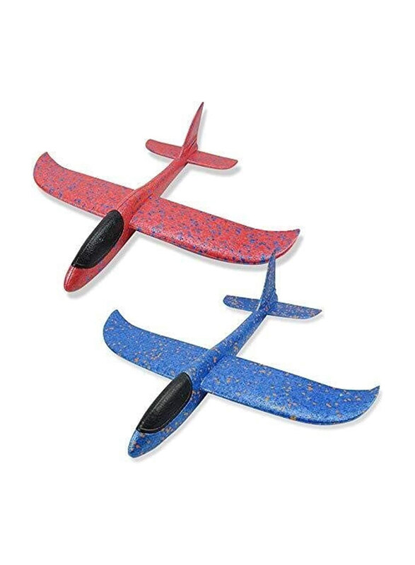 

ICDOT Throwing Foam Glider Plane Toys for Kids, 2 Pieces, Multicolour