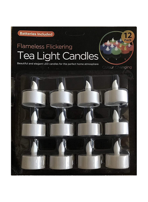 

Generic LED Flickering Battery-Operated Tea Light, 12 Piece, White