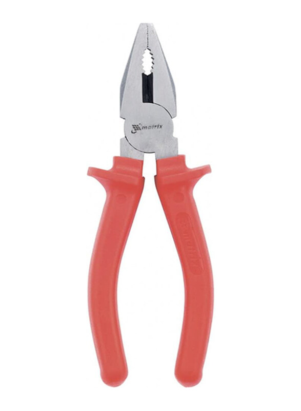 

Generic 160mm Plastic Handle Flat Nose Pliers, 169929, Red