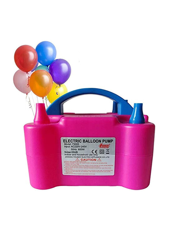 

Party Propz At-Toys Two Nozzles High Power Electric Balloon Inflator Air Pump, Pink/Blue