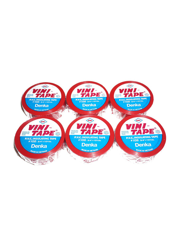 

Vini 6-Piece Pvc Electrical Insulation Tape, Red