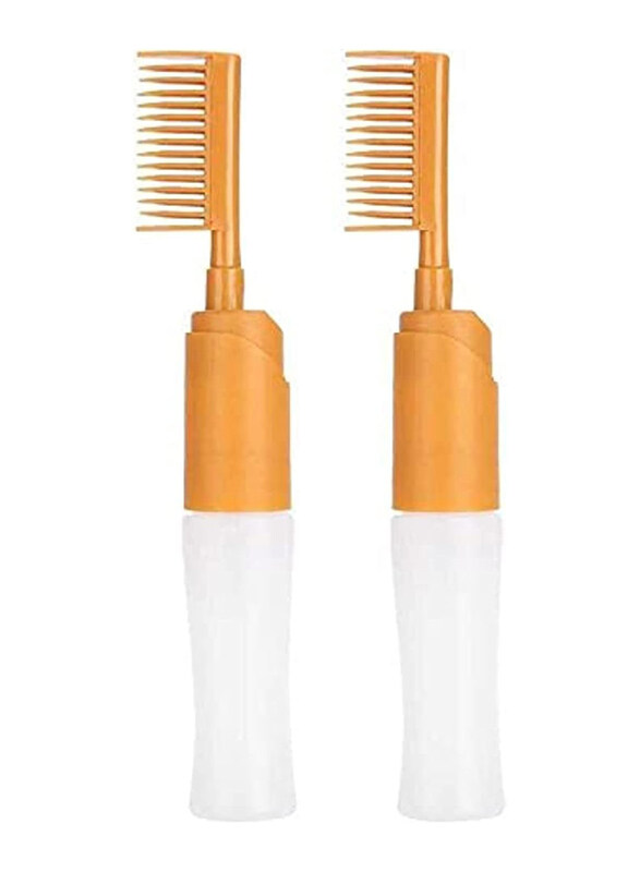 

Generic Hair Dye Applicator Bottle with 110ml Empty Pump Bottle Comb, 2 Pieces, Light Brown
