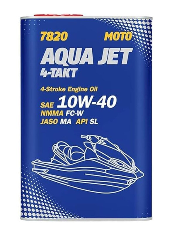 

Mannol 5-Piece 1 Liter Germany 7820 10W-40 Jetski Oil, Blue