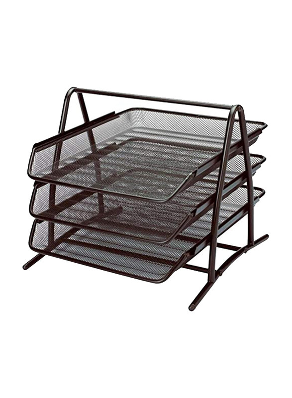 

Generic 3 Layer Metal Paper Tray, Black