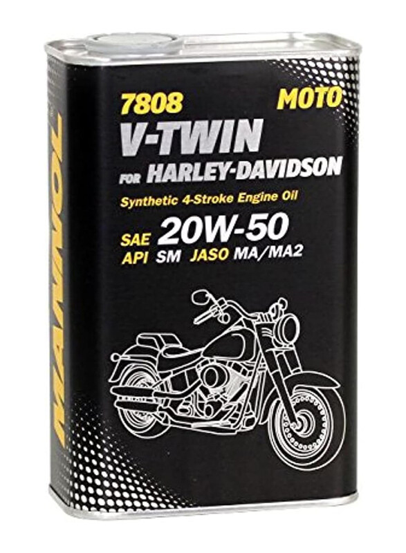 

Mannol 7808 1 Liter O.E.M. V-Twin For Harley-Davidson Sae 20W 50 Api Sm Jaso Ma/Ma2, Black