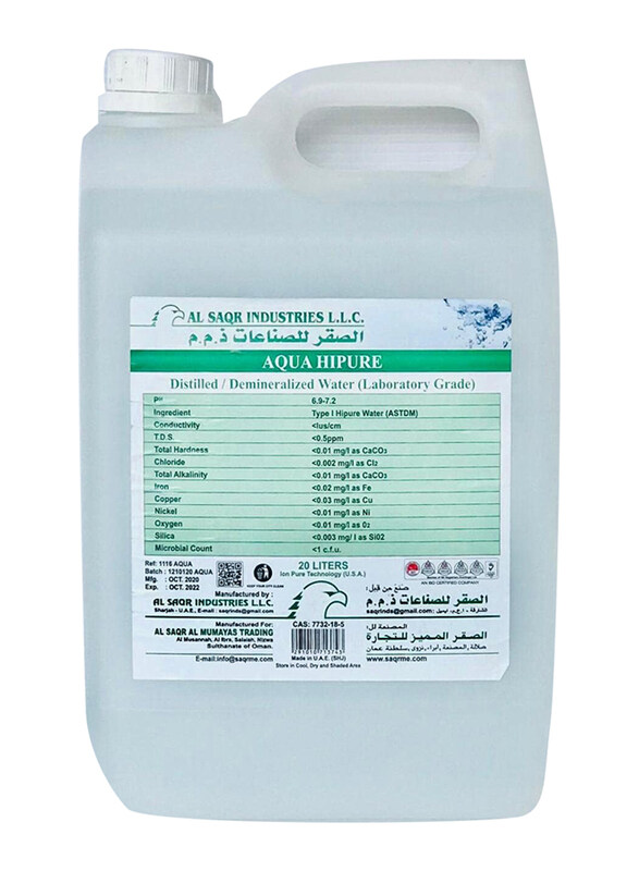 

Aqua 5 Liters Hipure Distilled/demineralized Water, White