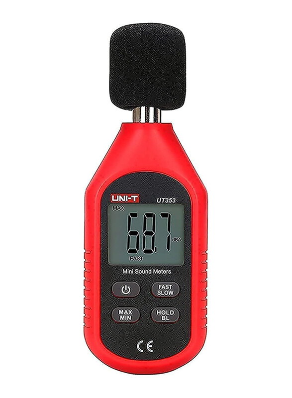 

Uni-T 30-130dB LCD Digital Sound Noise Decibel Tester, UT353, Red/Black
