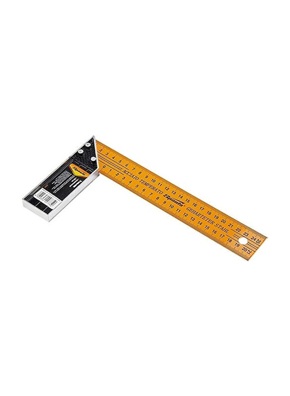 

Sparta 300mm Machinist Metal Square Ruler, Yellow