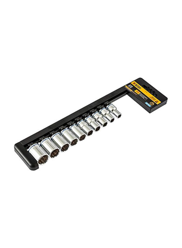 

Denzel 1/2-inch 10 Deferent Sizes Drive Socket Set, Multicolour