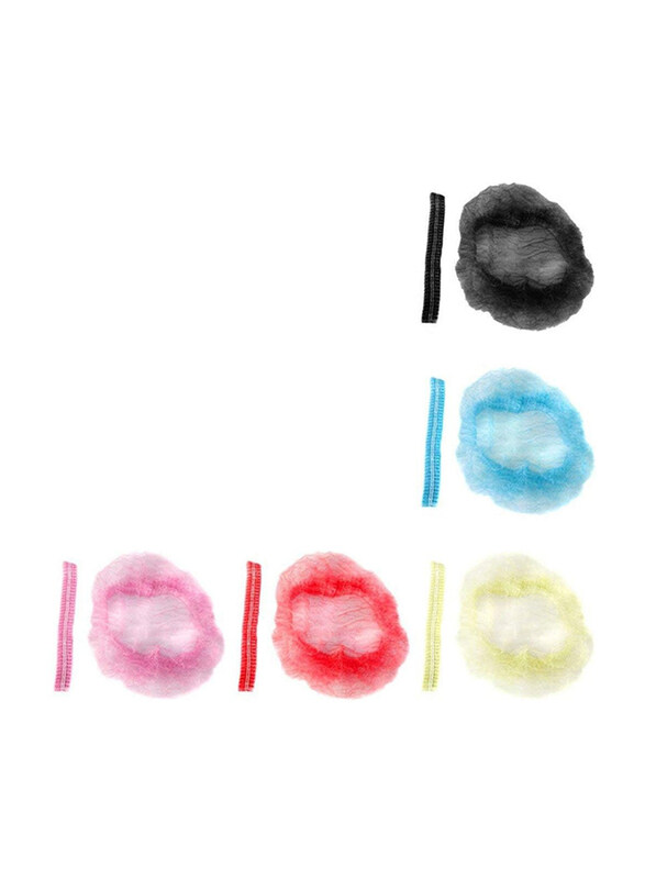 

ThreeCat Non Woven Elastic Disposable Multi-Purpose Hat Shower Cap Set for All Hair Types, 100 Pieces, Black
