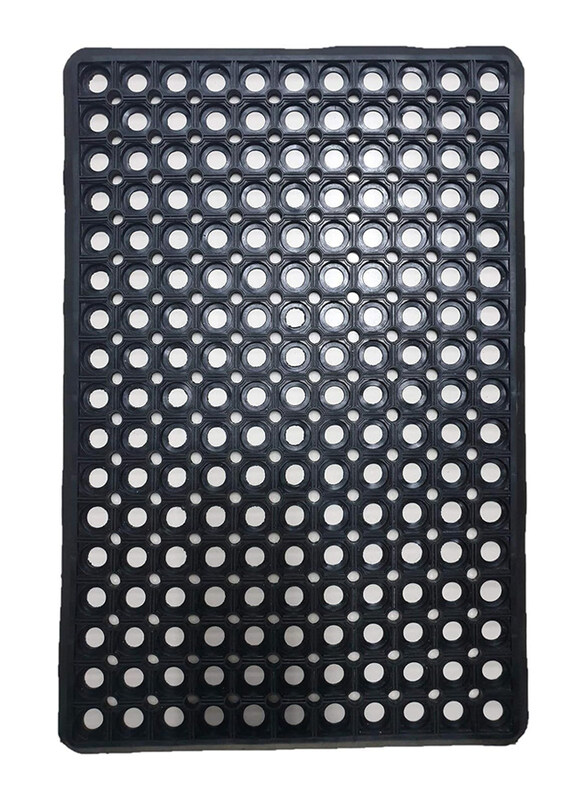 

Generic Rubber Hollow Door Mat, 40 x 60cm, Black