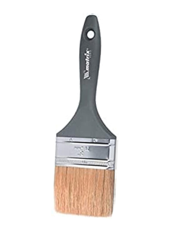 

Mtx 1.5-inch Flat Brush Euro with Natural Bristle & Plastic Handle, Brown/Black