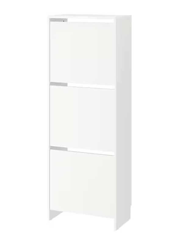 

Generic Bissa Shoe Cabinet with 3 Compartments, White