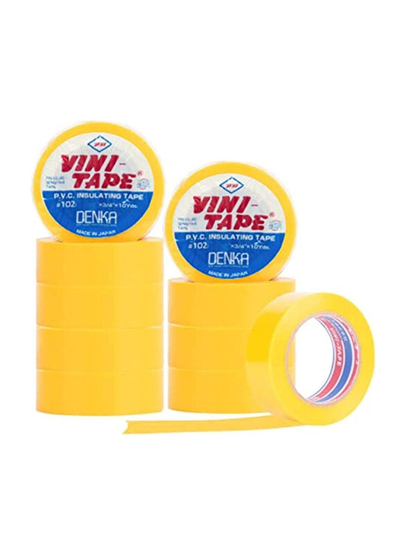 

Vini 10-Piece Vini Electrical Insulation Tape, Yellow
