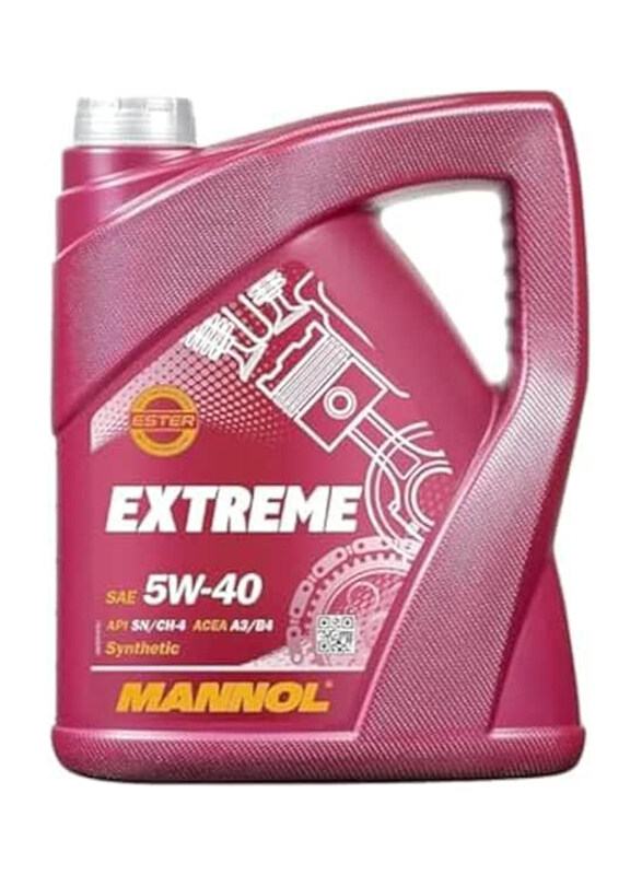 

Mannol 4 Liters 7915 Extreme 5W-40 Germany Synthetic Engine Oil with Esters, Pink