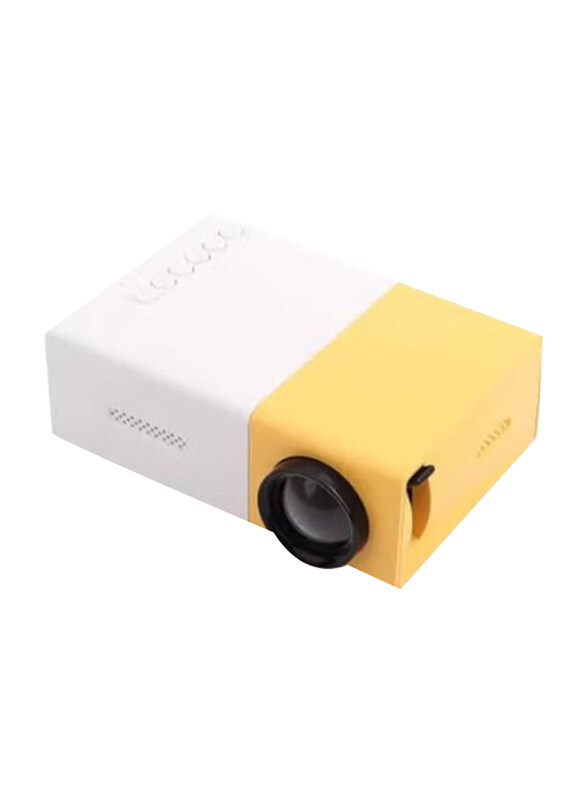 

Generic YG300 Portable QVGA LED 400 Lumens Projector With Remote Control, White/Yellow