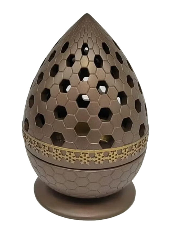 

Generic Charcoal Incense Burner Bakhoor Burner Oud Frankincense, Brown