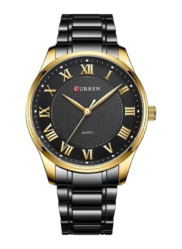 

Curren Analog Watch for Men with Stainless Steel Band, Water Resistant, Black