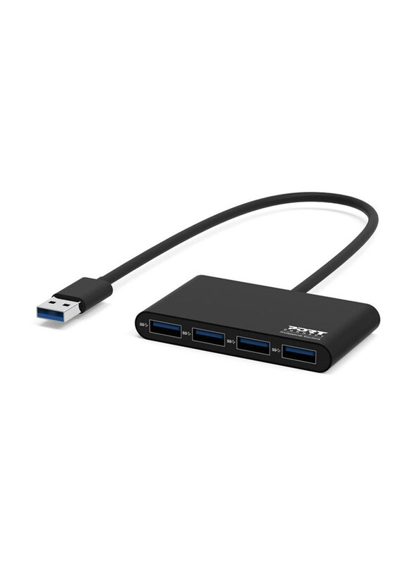 

Universal Port Connect 4-Ports 3.0 USB Hub, Black