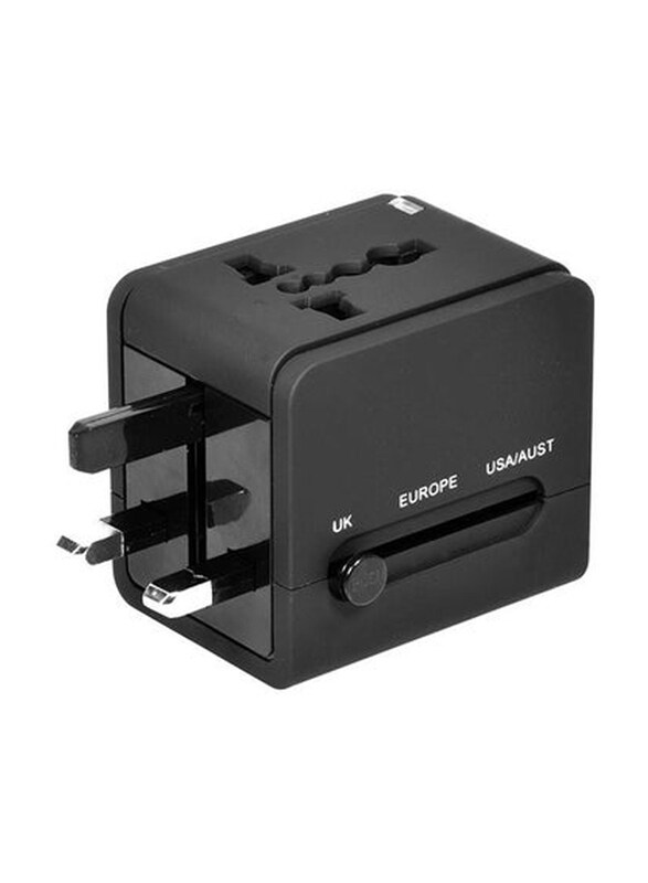 

Port Connect World Travel Adapter, Black