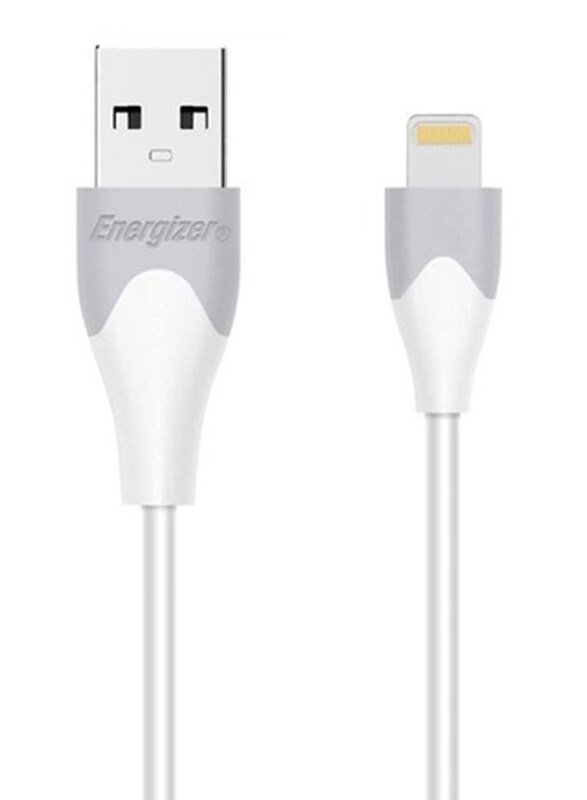 

Energizer 1.2-Meter Bicolor Lightning Cable, Lightning to USB A, White