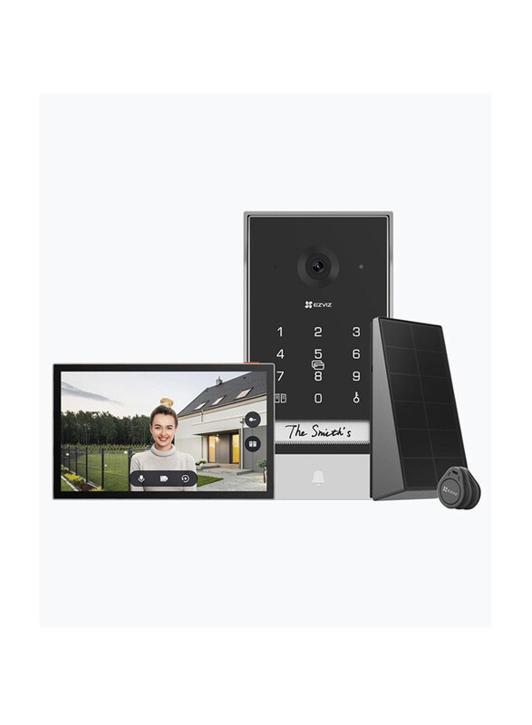 

Ezviz Battery Video Door Intercom with Solar Panel, CS-EP7, Grey