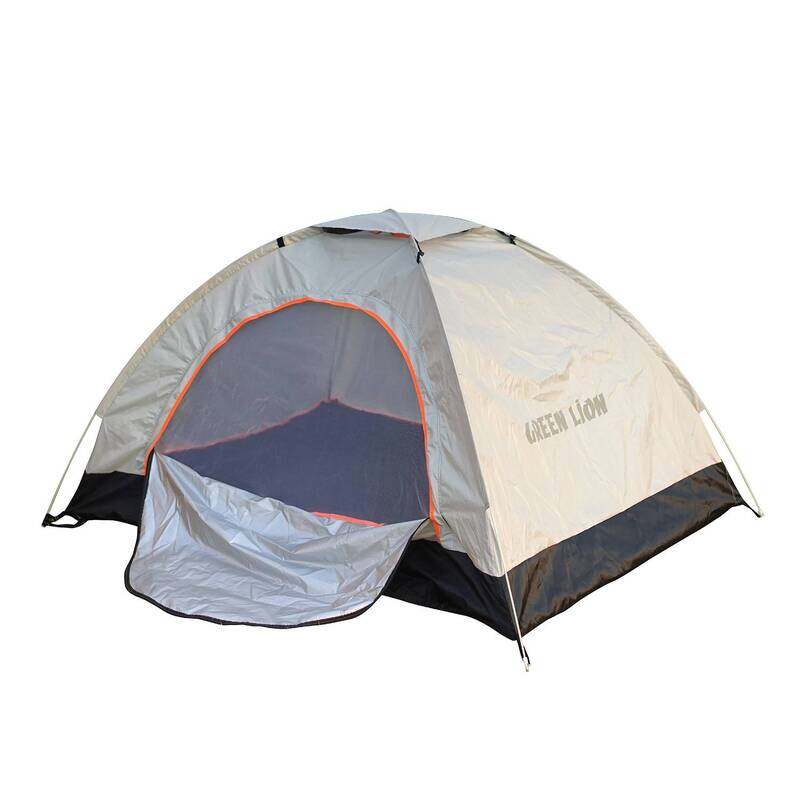 

Green Lion GT3 PLUS Camping Tent for 2 to 3 People with 190T Polyester Fly 5 Millimeter Fiberglass Poles UV Protection Windproof Rope Ventilated Mesh