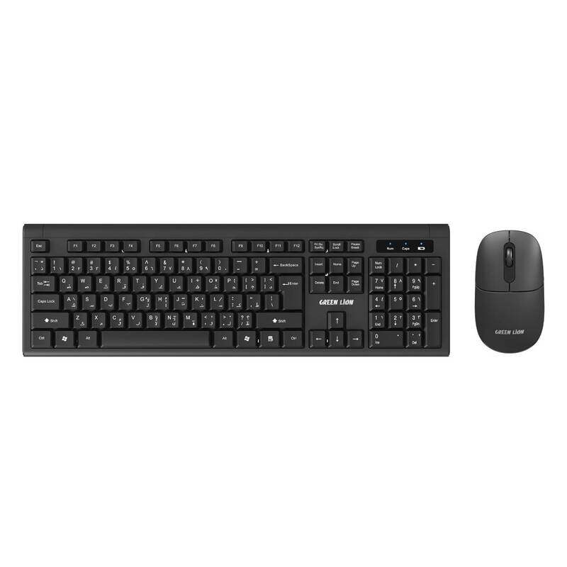 

Green Lion GKM 200 Wireless Keyboard and Mouse with 2.4G Mini USB Receiver, 8 Million Keystrokes, 1200DPI Mouse Resolution, 10m Wireless Range, Slim D