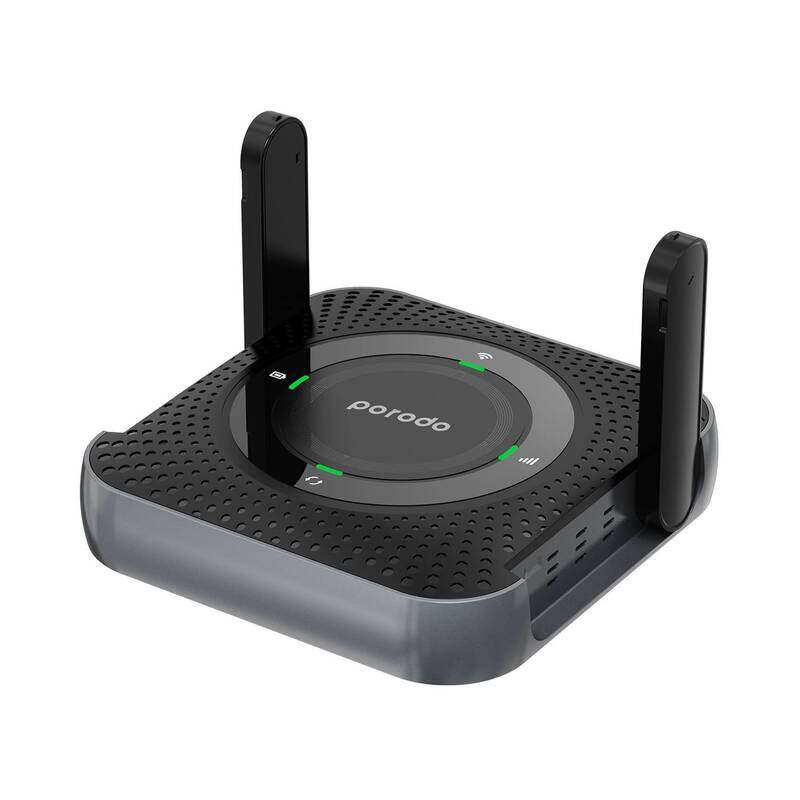 

Porodo Home & Outdoor Portable Router with 4G LTE, 4000mAh Battery, 50 Mbps Upload, 150 Mbps Download, 40m Wi Fi Range, Dual Mode, Type C, Compatible