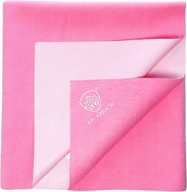 

My Armor Waterproof Baby Dry Sheet Medium Size 70x100 cm with, Pack of 1, Baby Pink