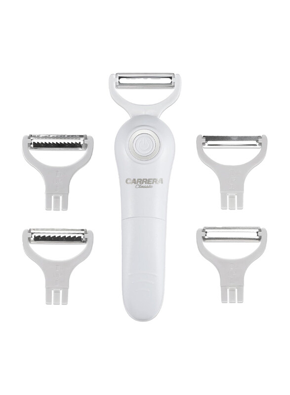

Carrera 5-Piece Fruit and Vegetables Electric Peeler Set, White