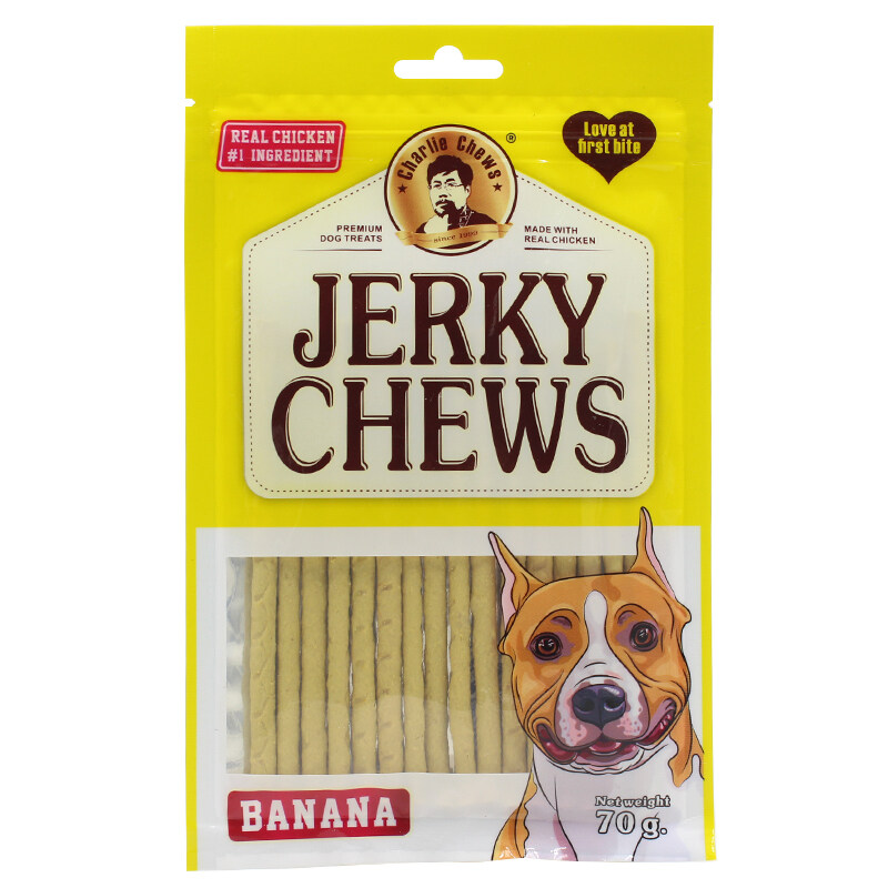 

Charlie Chews Charlie Jerky Chews Stick Banana Flavor Premium Dog Treats 70G