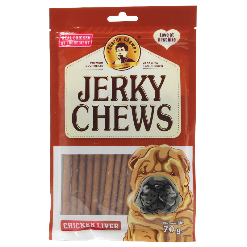 

Charlie Chews Charlie Jerky Chews Stick Chicken Liver Flavor Premium Dog Treats 70G