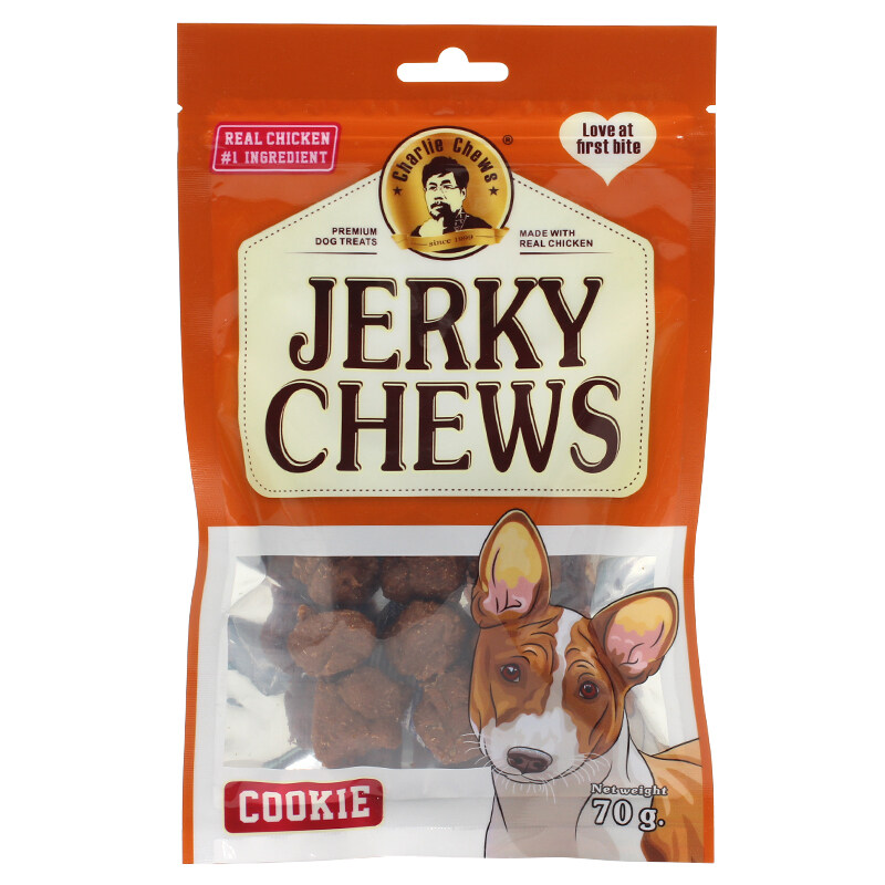 

Charlie Chews Charlie Jerky Chews Stick Cookie Flavor Premium Dog Treats 70G